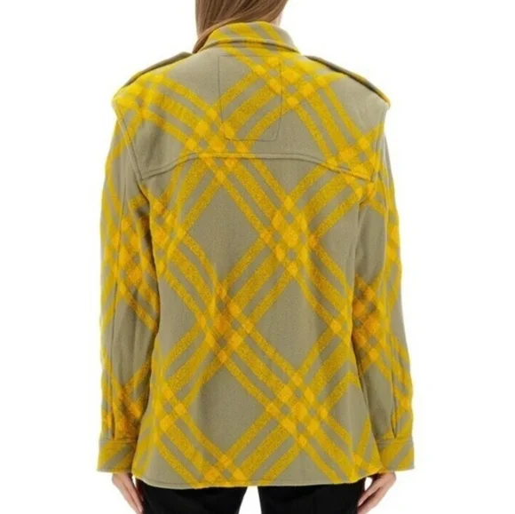 Burberry Check Plaid Pattern Wool Blend Jacket, Size 8 - Picture 7 of 16